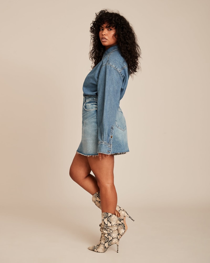 Denim mini skirt size 20 new arrivals